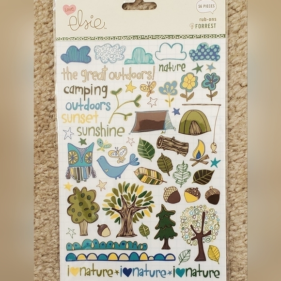 Assorted Rub-On Scrapbooking Stickers - Picture 2 of 11